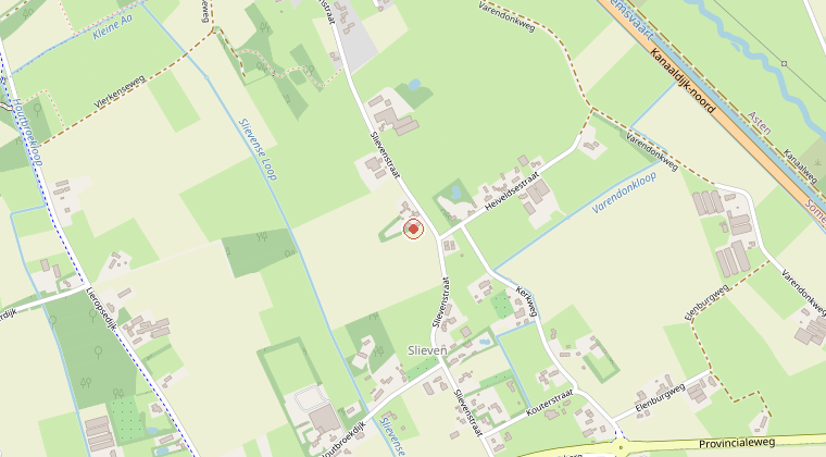 Kaart van de omgeving van de melding