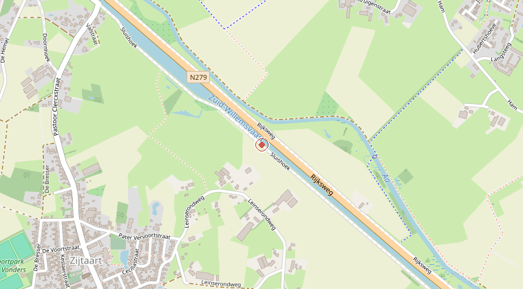 Kaart van de omgeving van de melding