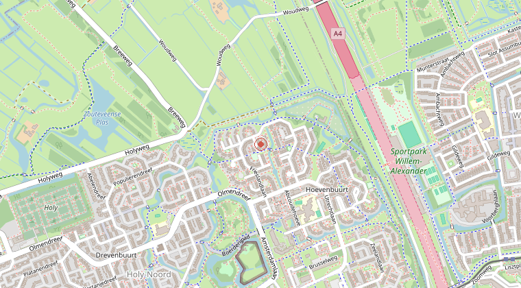 Kaart van de omgeving van de melding