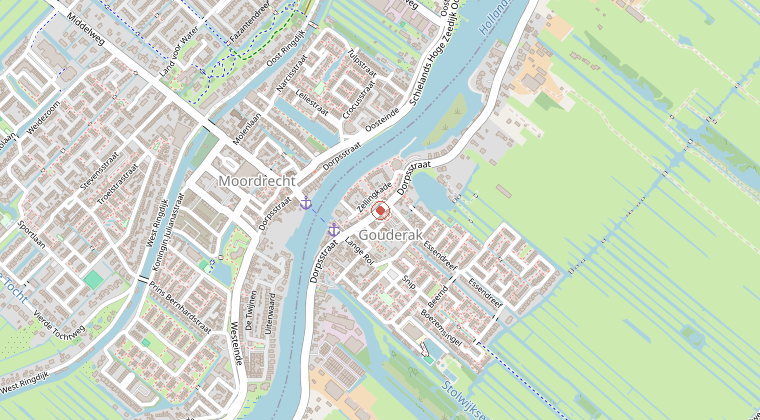 Kaart van de omgeving van de melding