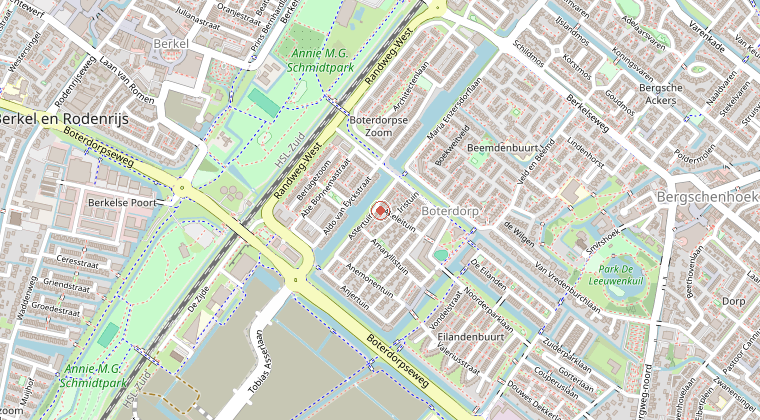 Kaart van de omgeving van de melding