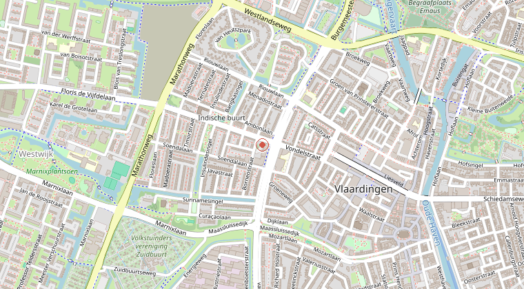 Kaart van de omgeving van de melding