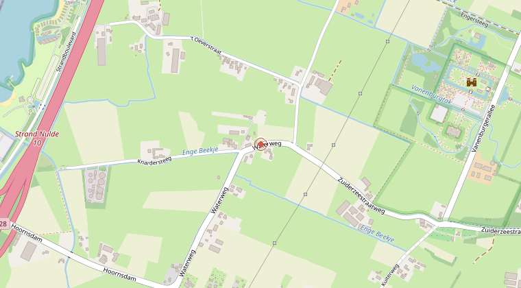 Kaart van de omgeving van de melding