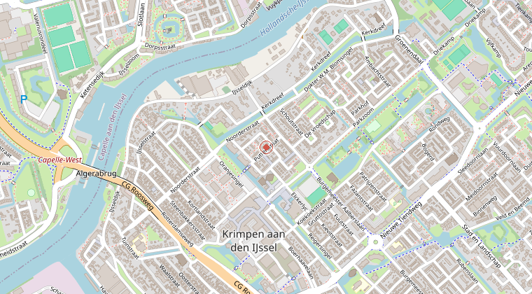 Kaart van de omgeving van de melding