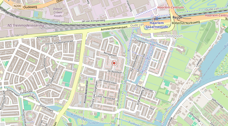 Kaart van de omgeving van de melding