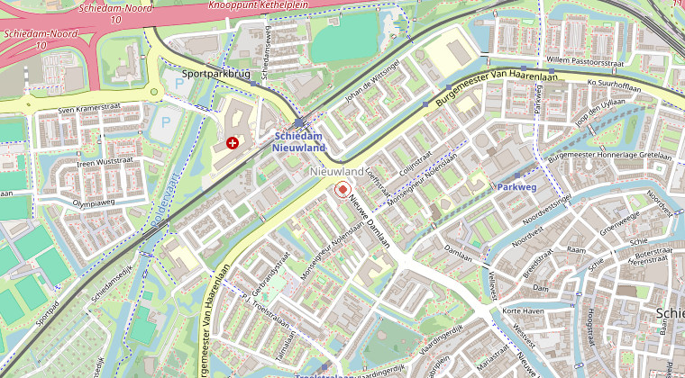 Kaart van de omgeving van de melding