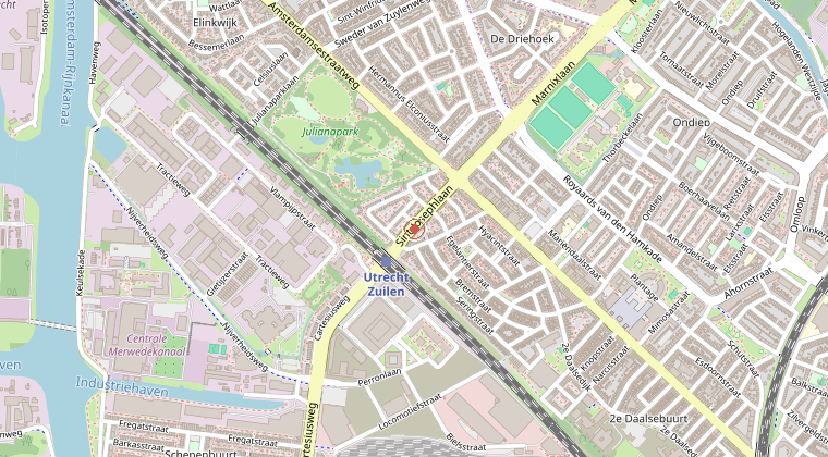 Kaart van de omgeving van de melding