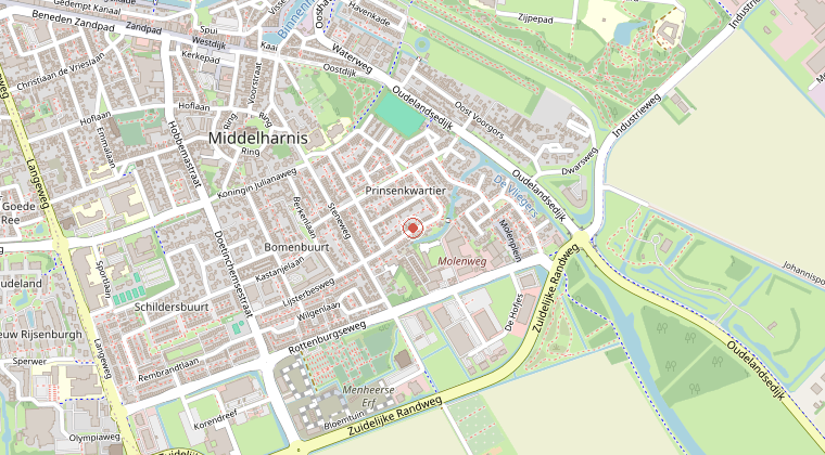 Kaart van de omgeving van de melding