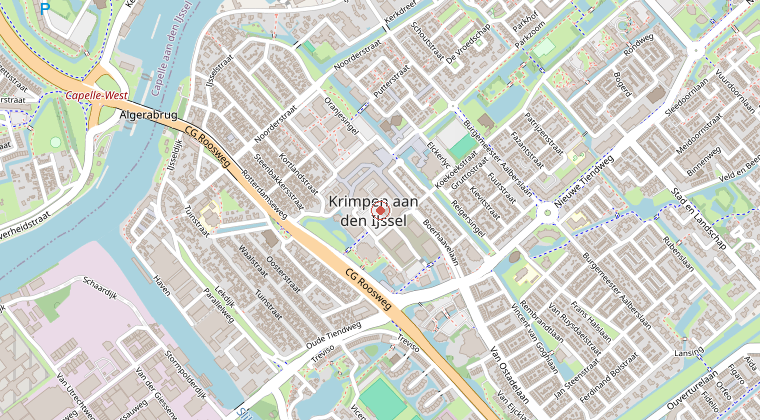 Kaart van de omgeving van de melding