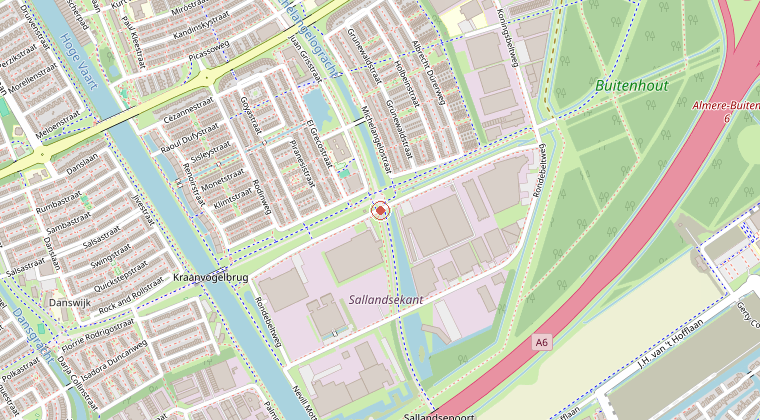 Kaart van de omgeving van de melding