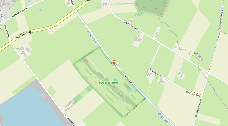 Kaart van de omgeving van de melding