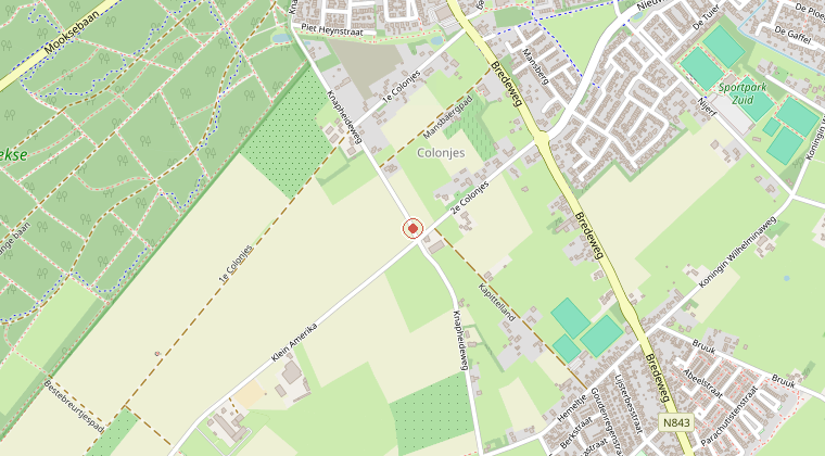 Kaart van de omgeving van de melding