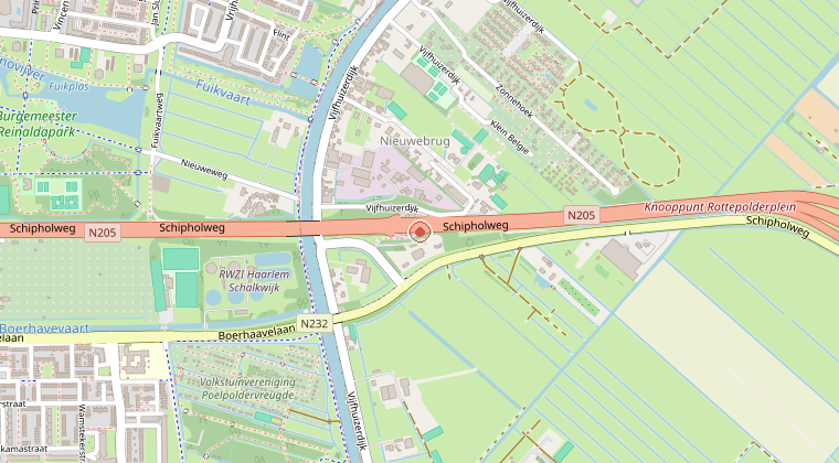 Kaart van de omgeving van de melding