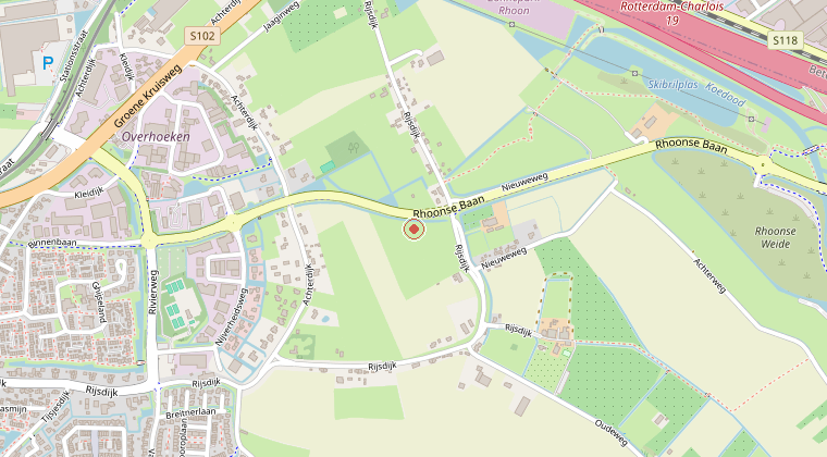 Kaart van de omgeving van de melding
