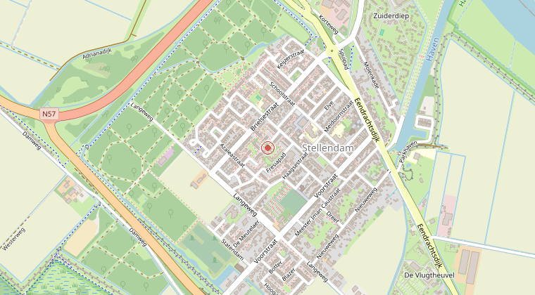 Kaart van de omgeving van de melding