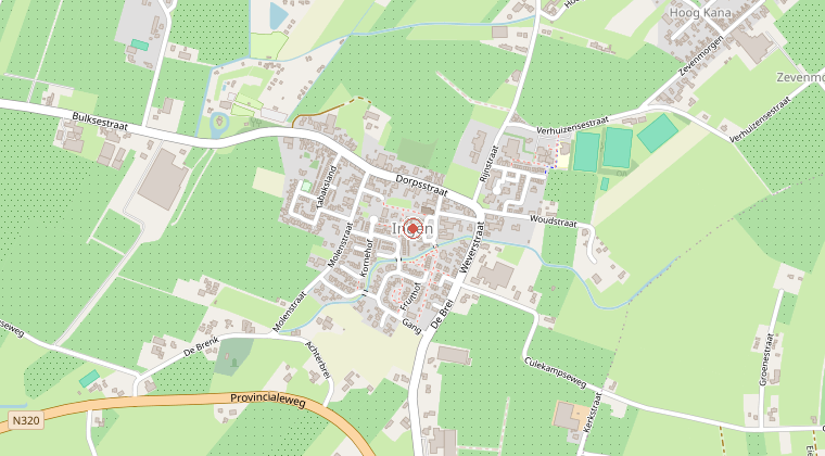 Kaart van de omgeving van de melding