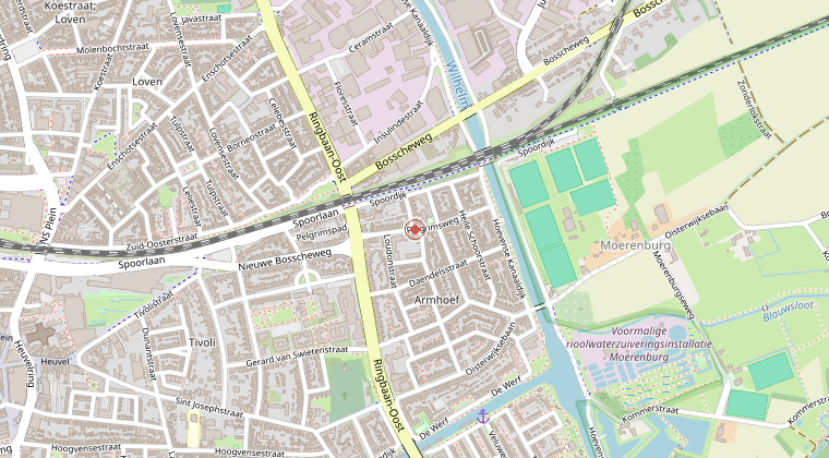 Kaart van de omgeving van de melding