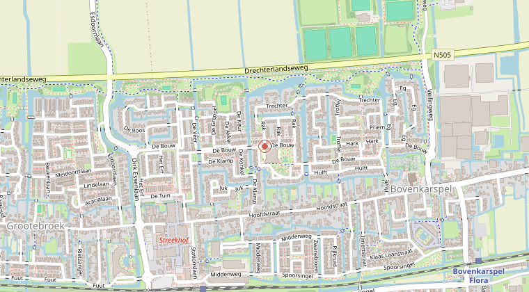 Kaart van de omgeving van de melding