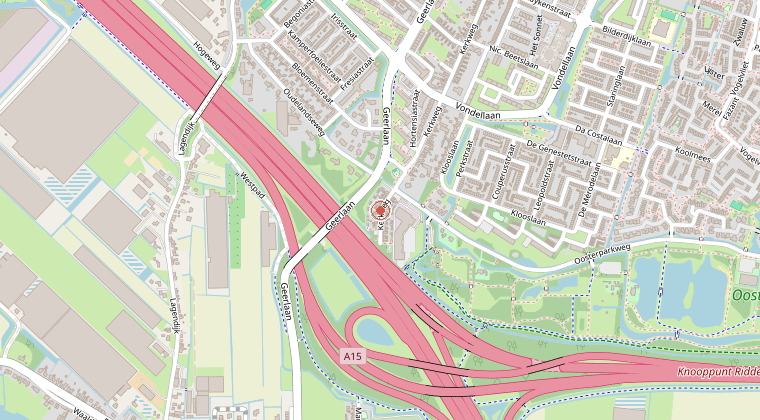 Kaart van de omgeving van de melding