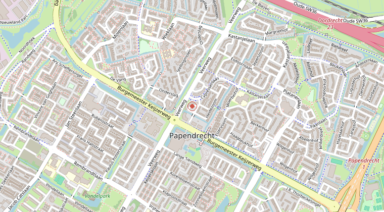 Kaart van de omgeving van de melding