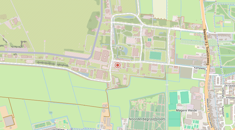 Kaart van de omgeving van de melding