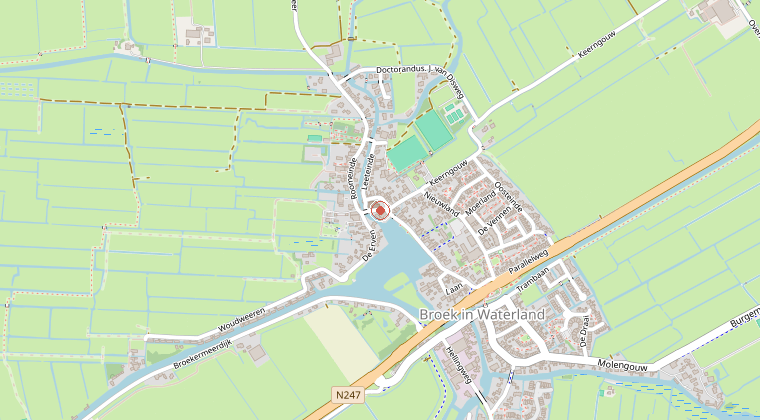 Kaart van de omgeving van de melding