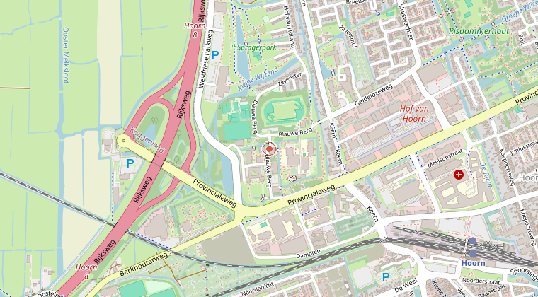 Kaart van de omgeving van de melding