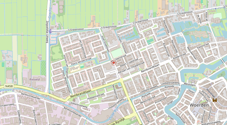 Kaart van de omgeving van de melding