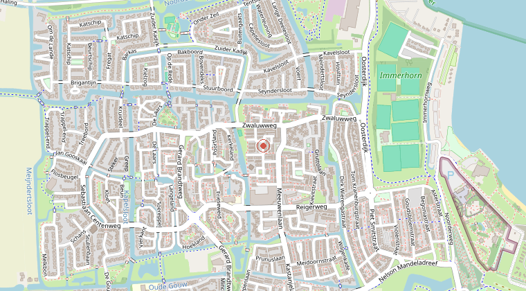 Kaart van de omgeving van de melding