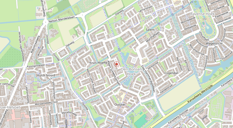 Kaart van de omgeving van de melding