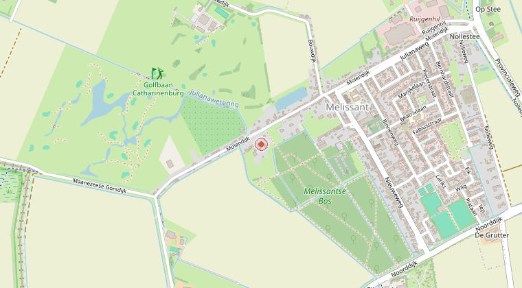 Kaart van de omgeving van de melding