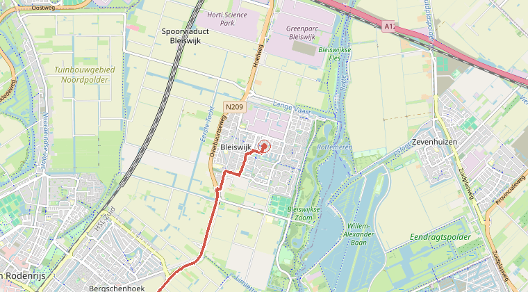 Kaart van de omgeving van de melding