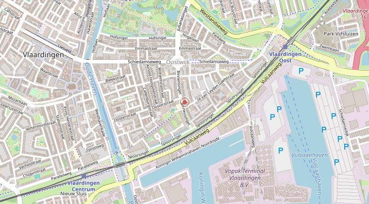 Kaart van de omgeving van de melding