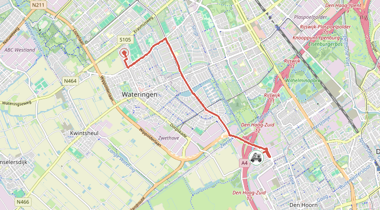 Kaart van de omgeving van de melding