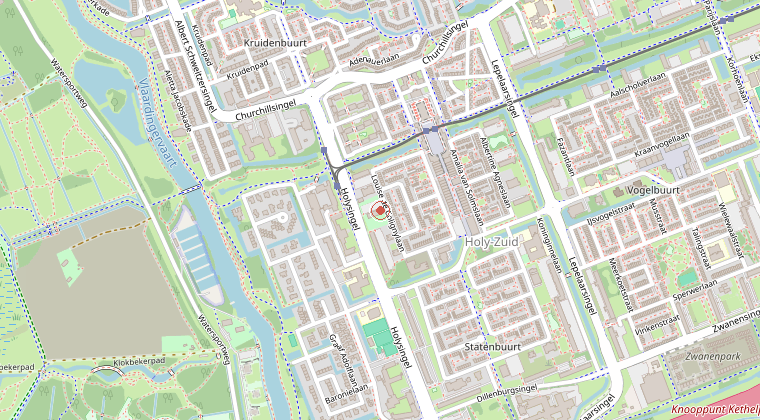 Kaart van de omgeving van de melding