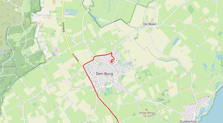 Kaart van de omgeving van de melding