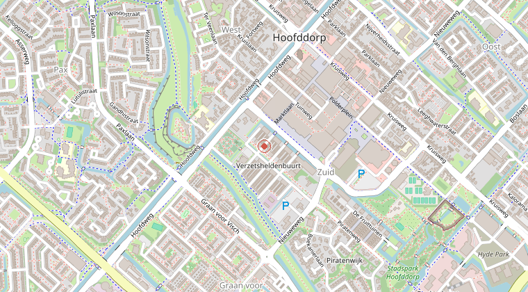 Kaart van de omgeving van de melding