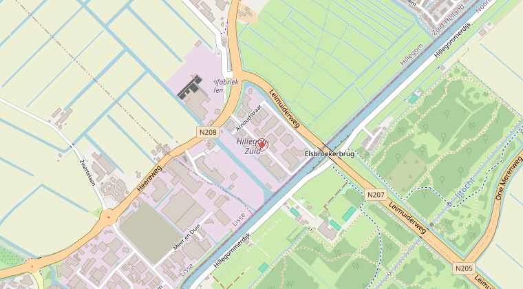 Kaart van de omgeving van de melding