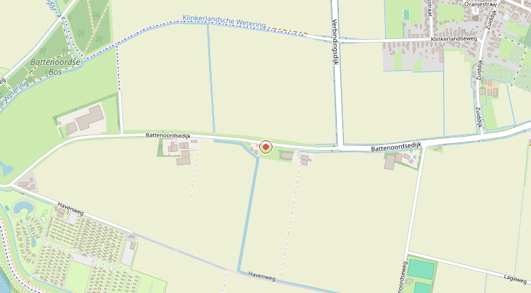 Kaart van de omgeving van de melding