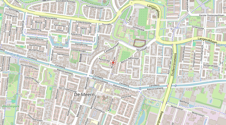 Kaart van de omgeving van de melding