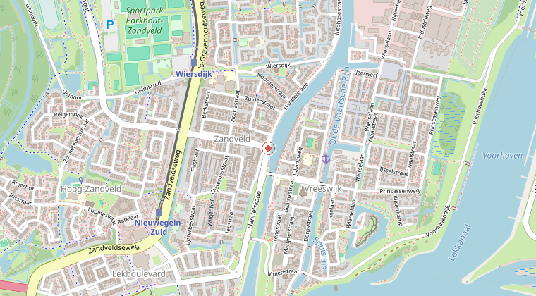 Kaart van de omgeving van de melding
