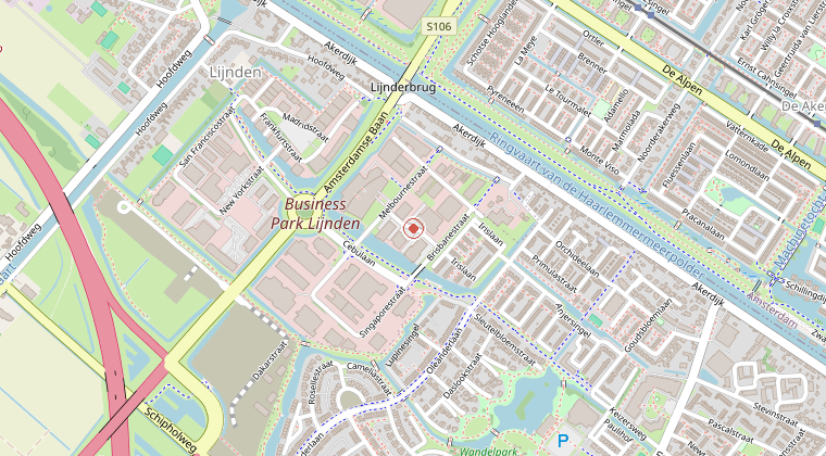 Kaart van de omgeving van de melding