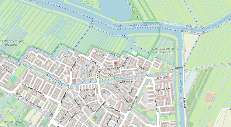 Kaart van de omgeving van de melding