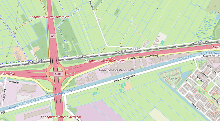 Kaart van de omgeving van de melding