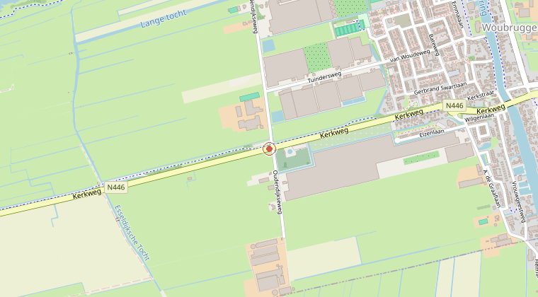 Kaart van de omgeving van de melding