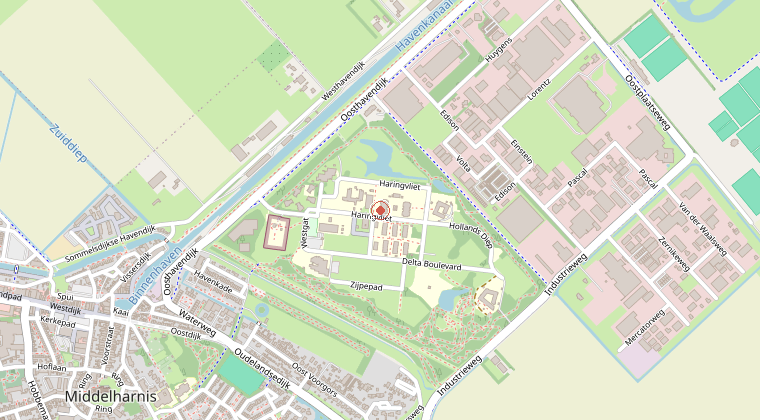 Kaart van de omgeving van de melding