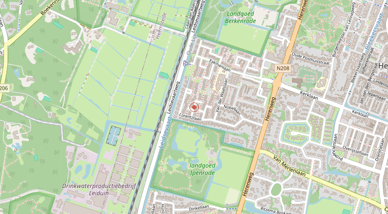 Kaart van de omgeving van de melding