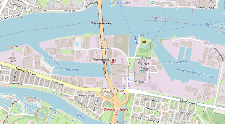 Kaart van de omgeving van de melding