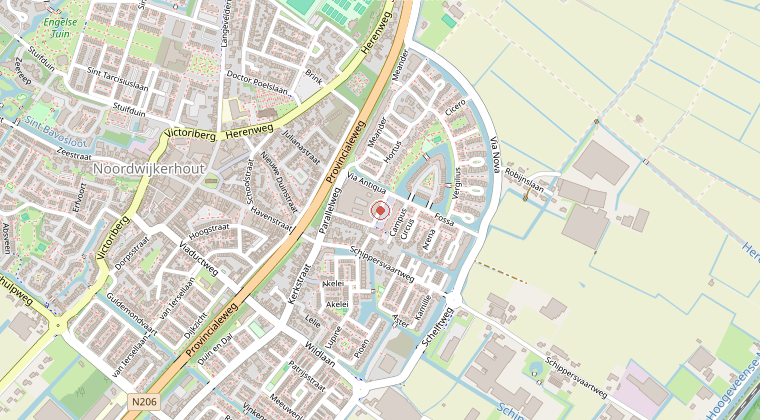 Kaart van de omgeving van de melding