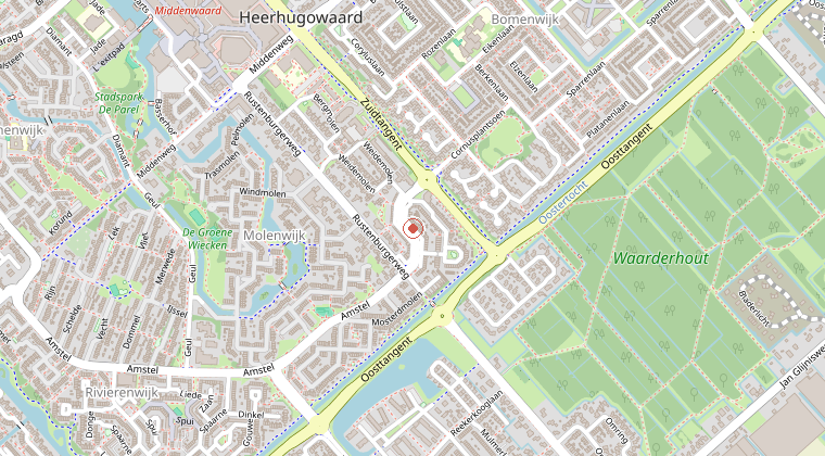 Kaart van de omgeving van de melding